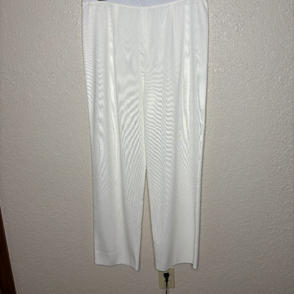 Misook White Pull On Straight Leg Knit Pants Career Women's Size Extra Large - Picture 6 of 8